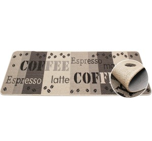 Dywanik do kuchni chodnik antypoślizgowy coffee brązowy / beżowy
