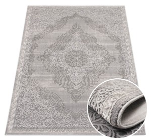 Dywan glamour szary ornament Elite 3935
