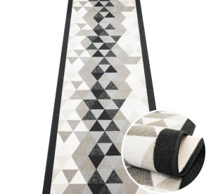 Chodnik Antypoślizgowy Geometryczny Szary / Czarny 1024