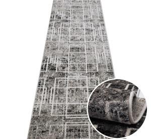 Chodnik Nowoczesny Geometryczny Szary Panamero 09