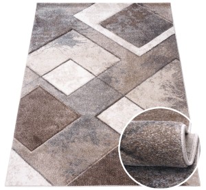 Dywan Nowoczesny Geometryczny Beżowy Soft 06