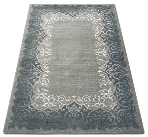 Dywan Galya ornament glamour 04 szary / niebieski