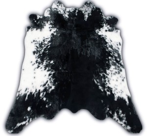 Dywan Sztuczna Skóra Bydlęca Czarny / Biały Skin 01