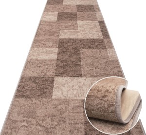 Chodnik Antypoślizgowy Geometryczny Brązowy Gelstep 05