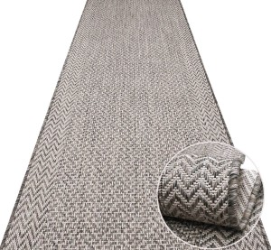 Chodnik Sznurkowy Geometryczny Szary / Brązowy Jeans 07