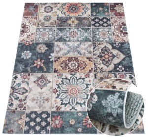 Dywan Antypoślizgowy Patchwork Kolorowy Vela 09